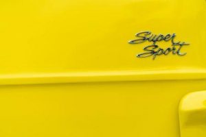 Super Sport Chrome on yellow car panel