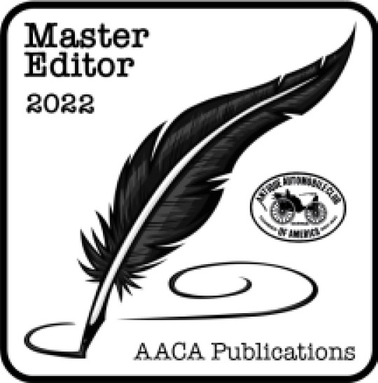 Graphic showing master editor award