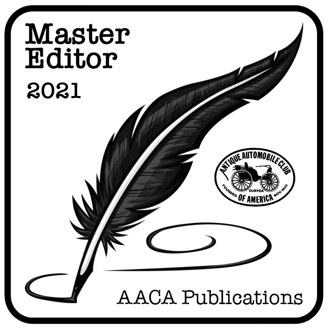 Graphic showing master editor award